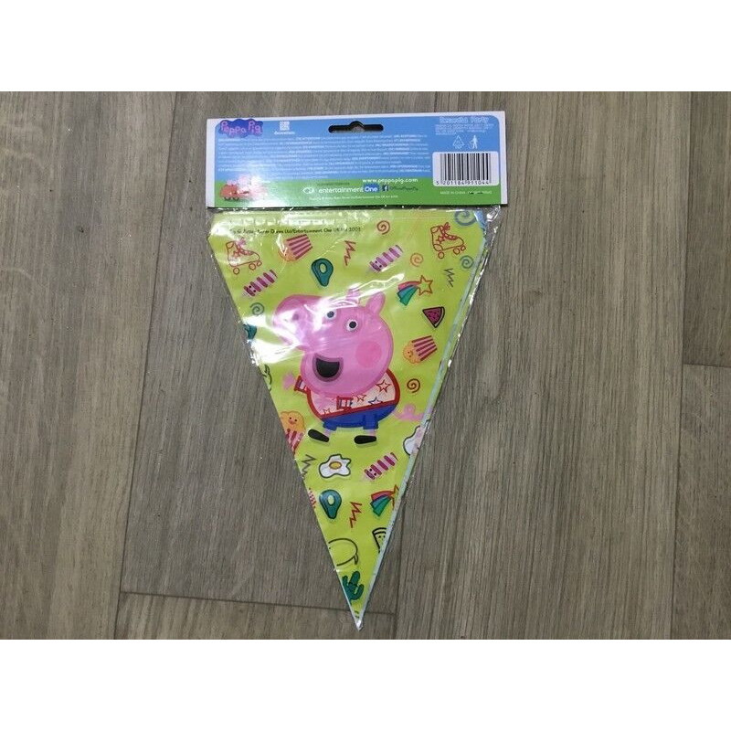 1 bandeirinha triangular Peppa pig