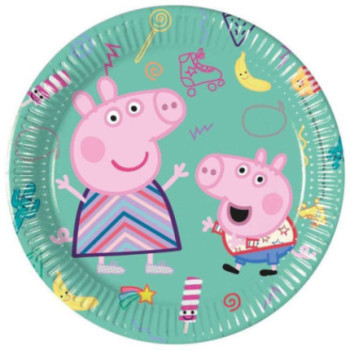8 pratos 20 cm Peppa pig