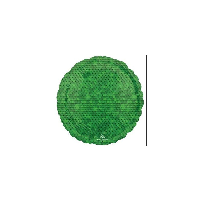 Balão Foil forest green sequins