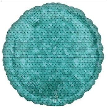 Balão Foil ocean blue sequins