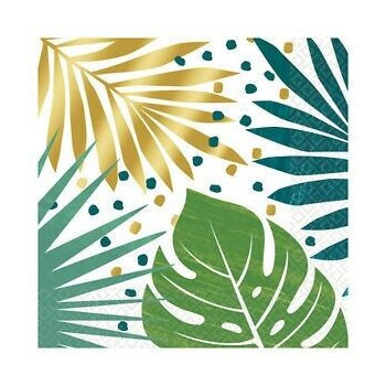 16 guardanapos 33x33cm folhas