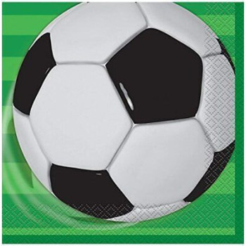 16 Guardanapos 33cm 3D Soccer