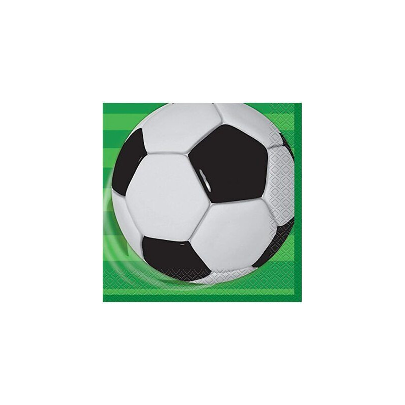 16 Guardanapos 33cm 3D Soccer