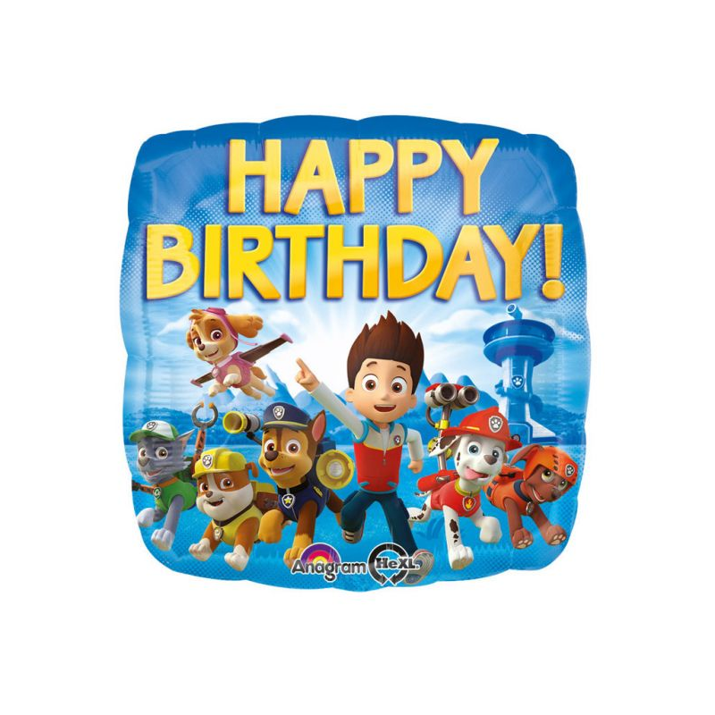 Standard Paw Patrol Happy Birthday Foil Squar S60