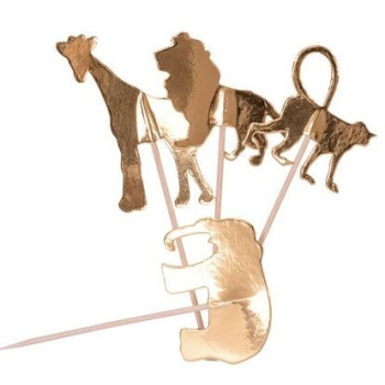 20sticks 12,5cm Animais da Selva Dourado