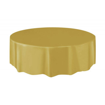 Toalha Plástica Redonda Gold