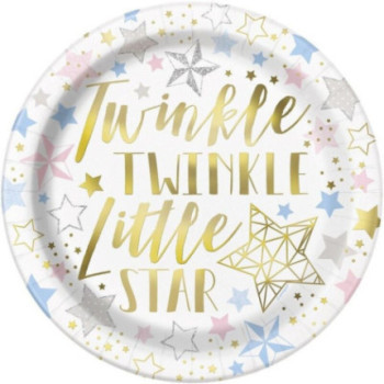 8 Pratos 22cm Twinkle Little Star