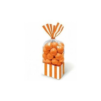 10 sacos para doces laranja