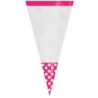 10 cones para doces Rosa Choque