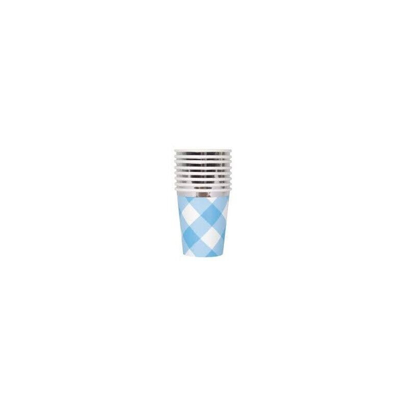 8 copos 1º aiversário azul 270 ml