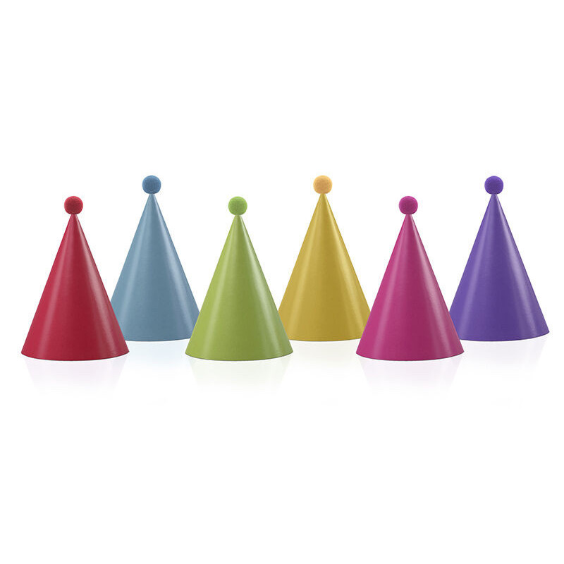 6 chapéus cores com pompom