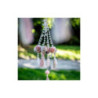 Decoração para pendurar pompons rosa, cinza e branco