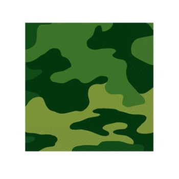 16 Guardanapos Camouflage 25x25