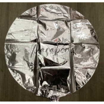 Balão Foil Redondo Prateado 18" Parabéns Parabéns