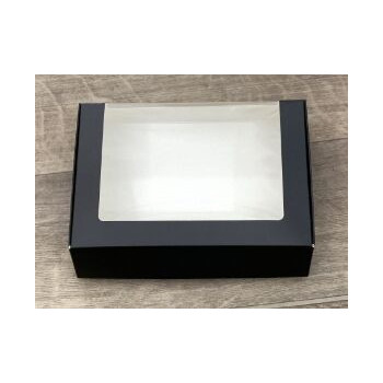 CX Cartolina preta 230x150x45mm com janela