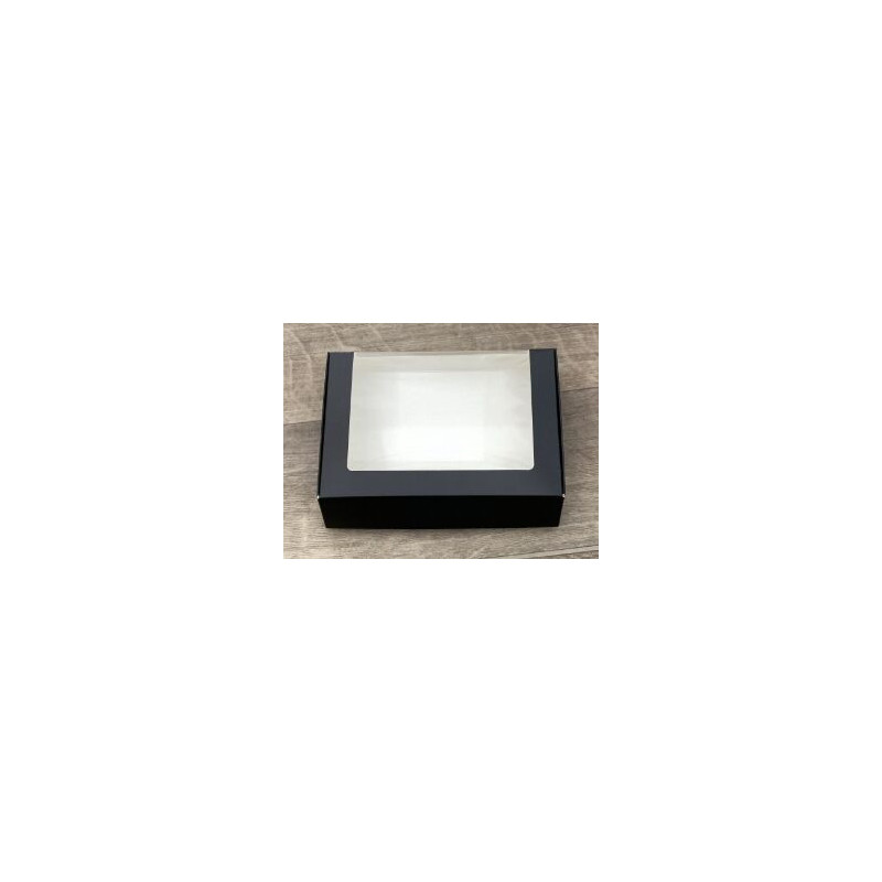 CX Cartolina preta 230x150x45mm com janela
