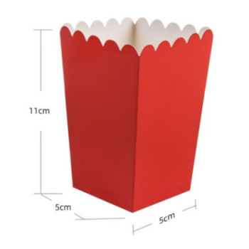 6 Caixas Pipocas vermelho