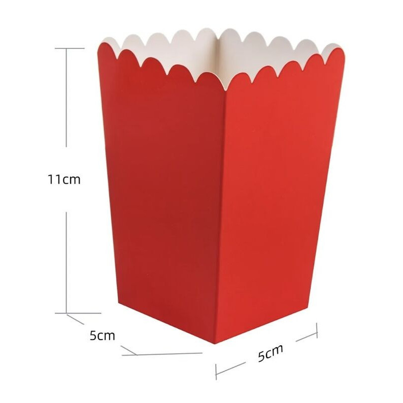 6 Caixas Pipocas vermelho