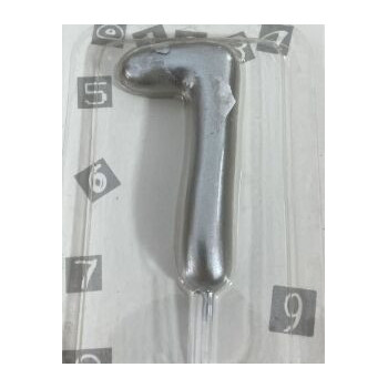 Vela Prateada 6cm nº7