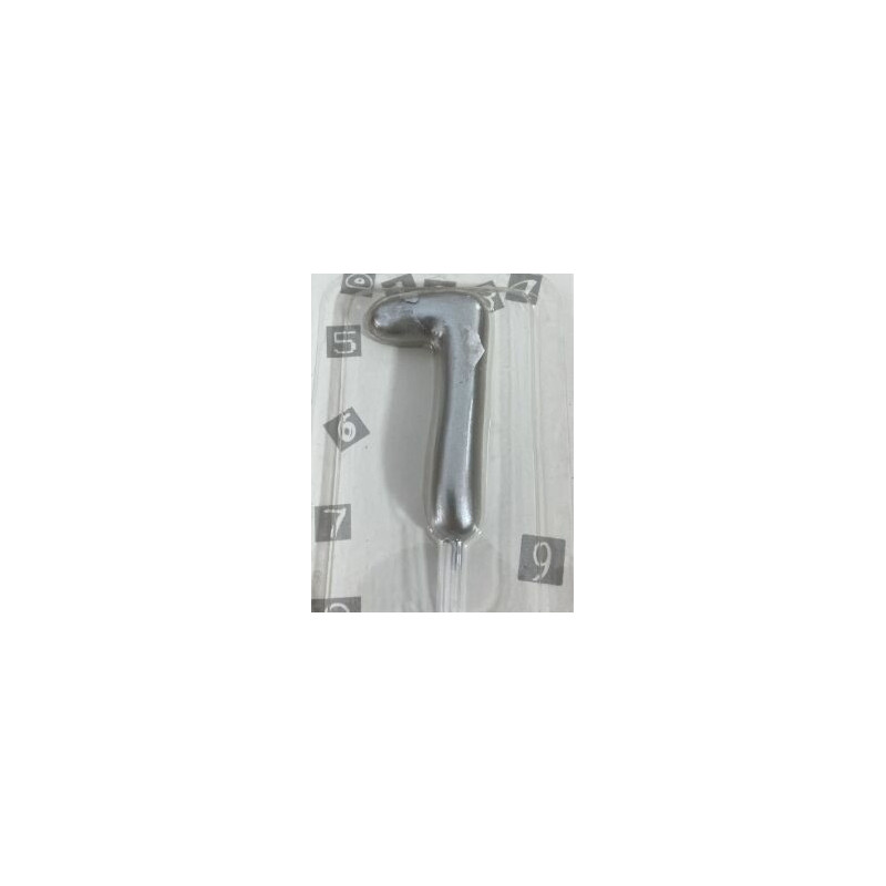 Vela Prateada 6cm nº7