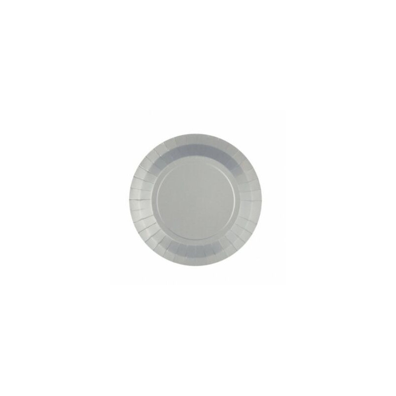 6 Pratos 18cm prateado