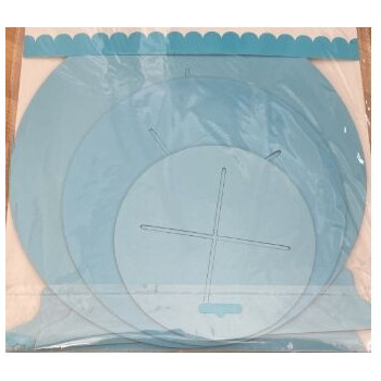 Suporte para bolos 3 andares azul claro