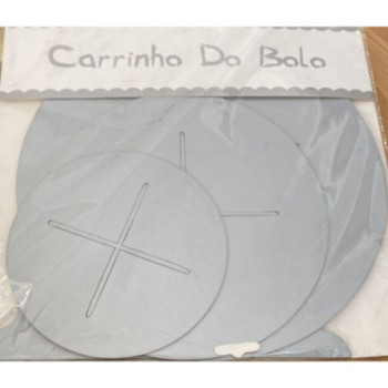 Suporte para bolos 3 andares prateado