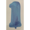 Balão Foil n. 1 azul claro 106x49 cm