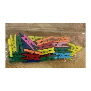 Conj. 30 molas madeira 2,5 cm