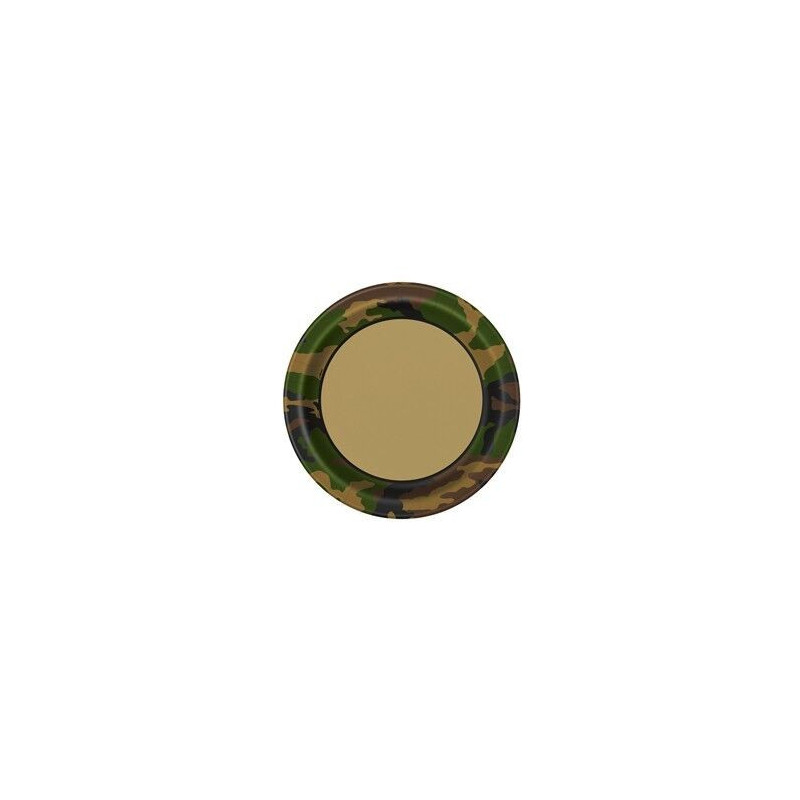 8 Pratos 23cm Camuflado