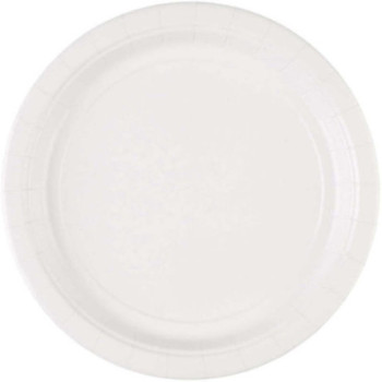 8 Pratos 22.8cm Branco Papel