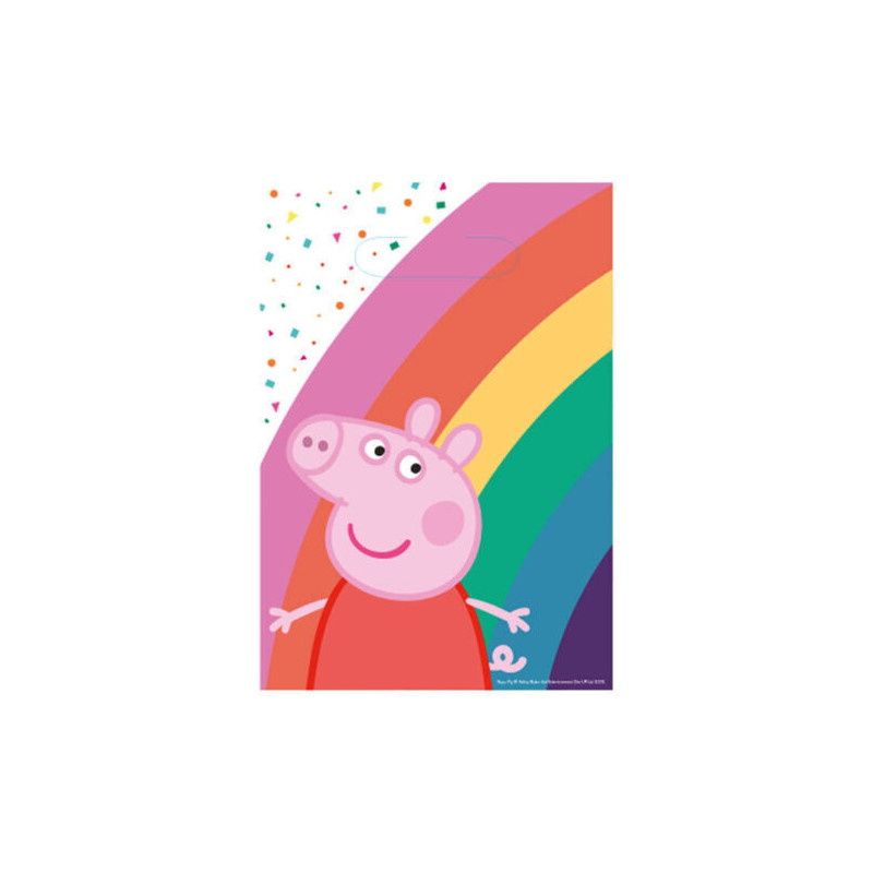 8 sacos lembranças papel Porquinha Peppa