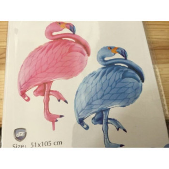 Balão Foil Flamingos Rosa ou Azul 51x105cm
