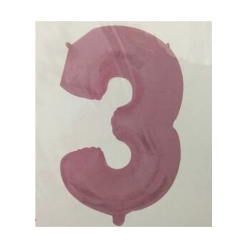 Balão Foil nº3 Boa Festa Rosa