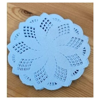 Naperon redondo azul 10cm