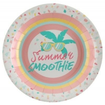 10 Pratos de Papel Summer Smoothie