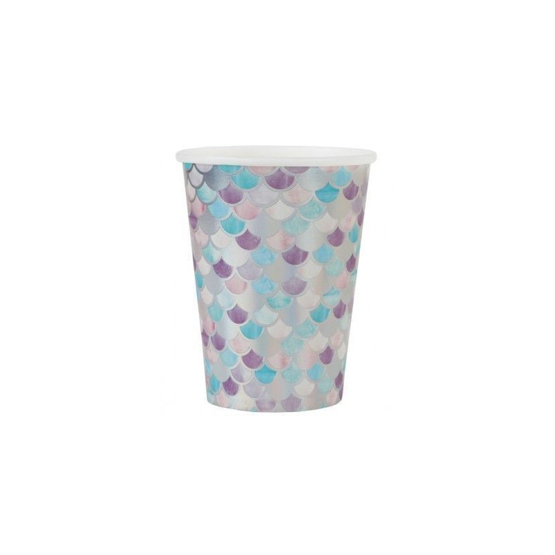 10 Copos Papel Pequena Sereia