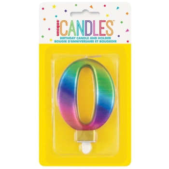 Vela Metallic Rainbow  Nº0 7cm