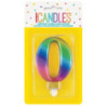 Vela Metallic Rainbow  Nº0 7cm