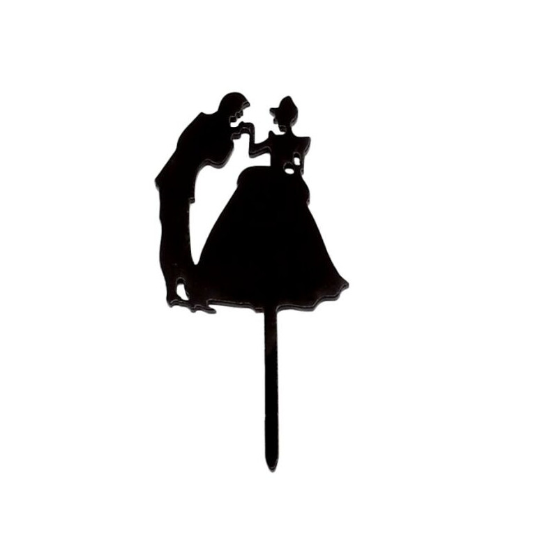 Topper Acrílico CupCake Noivos Sweet Kolor