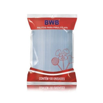 Palito para Pirulito Pequeno (Tubo de Pet Cristal nº9) - 100uni