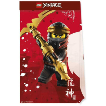 4 sacos de papel Ninjago