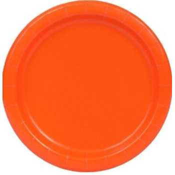 8 Pratos Laranja - 22cm