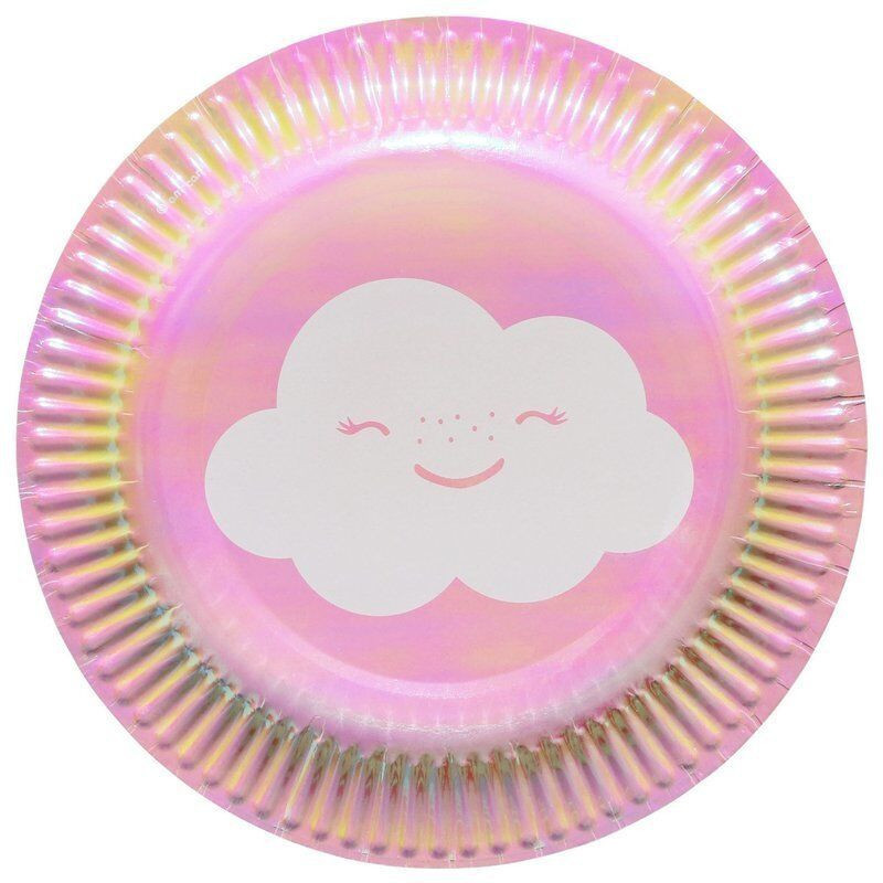 8 Pratos Rainbow & Cloud 17.7cm