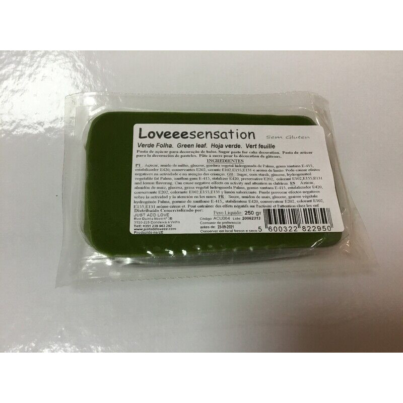 Pasta LoveeeSenstation Verde Folha 250gr