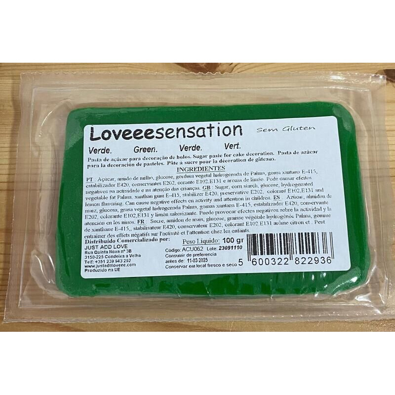 Pasta Loveeesensation Verde 100gr