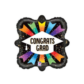 Std 18" Congrats Grad Ribbons Foil