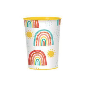 8 Copos Retro Rainbow 250ml