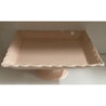 Prato Pé Loiça Quadrado 31,5cm Rosa