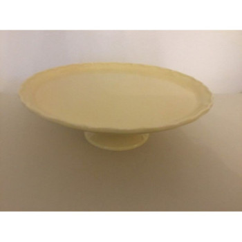 Prato Pé Loiça Redondo 33,5cm Amarelo